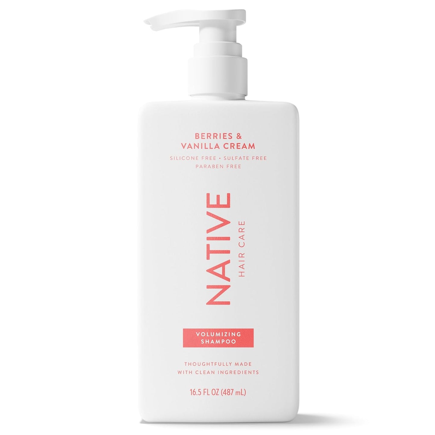 Native Volumizing Shampoo Berries & Vanilla Cream 16.5 fl Oz – Thoughtful Birthday Gift for Women Who Love Clean Beauty