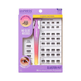 KISS imPRESS Falsies Self-Adhesive Lash Clusters – Premium Salon-Quality Press-On Eyelashes for Elevated Glam