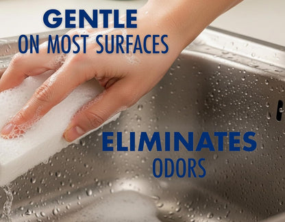 natural gentle abrasive action for surface-safe cleaning
