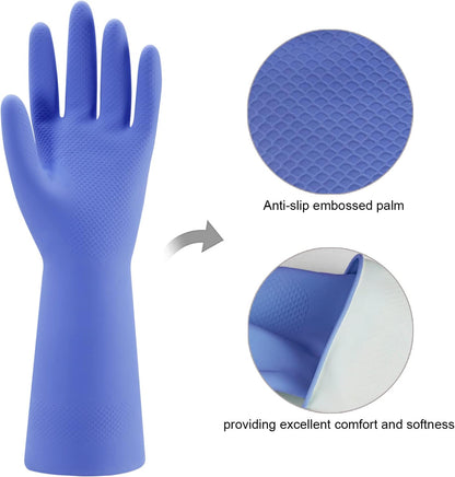 natural rubber construction that blocks water, detergents, and cleaning liquids
