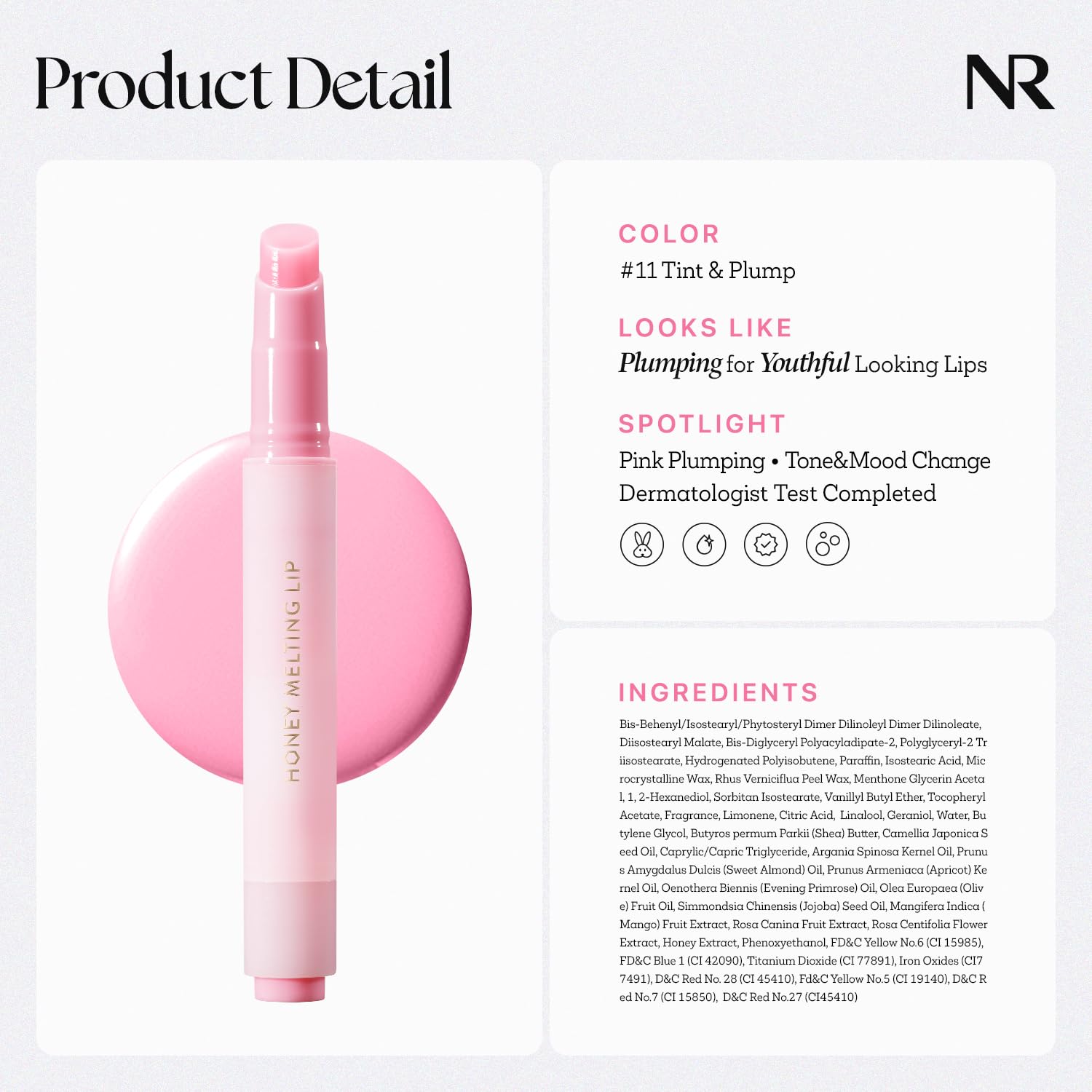 Nature Republic Honey Melting Lip Plumping Stick – Affordable Birthday Gift for Her, K-Beauty Lip Tint with Hydrating Plump Gloss Finish