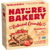 Nature's Bakery Travel Snack Bars for Road Trips – No Melt Strawberry Oatmeal Crumble, 12 Pack