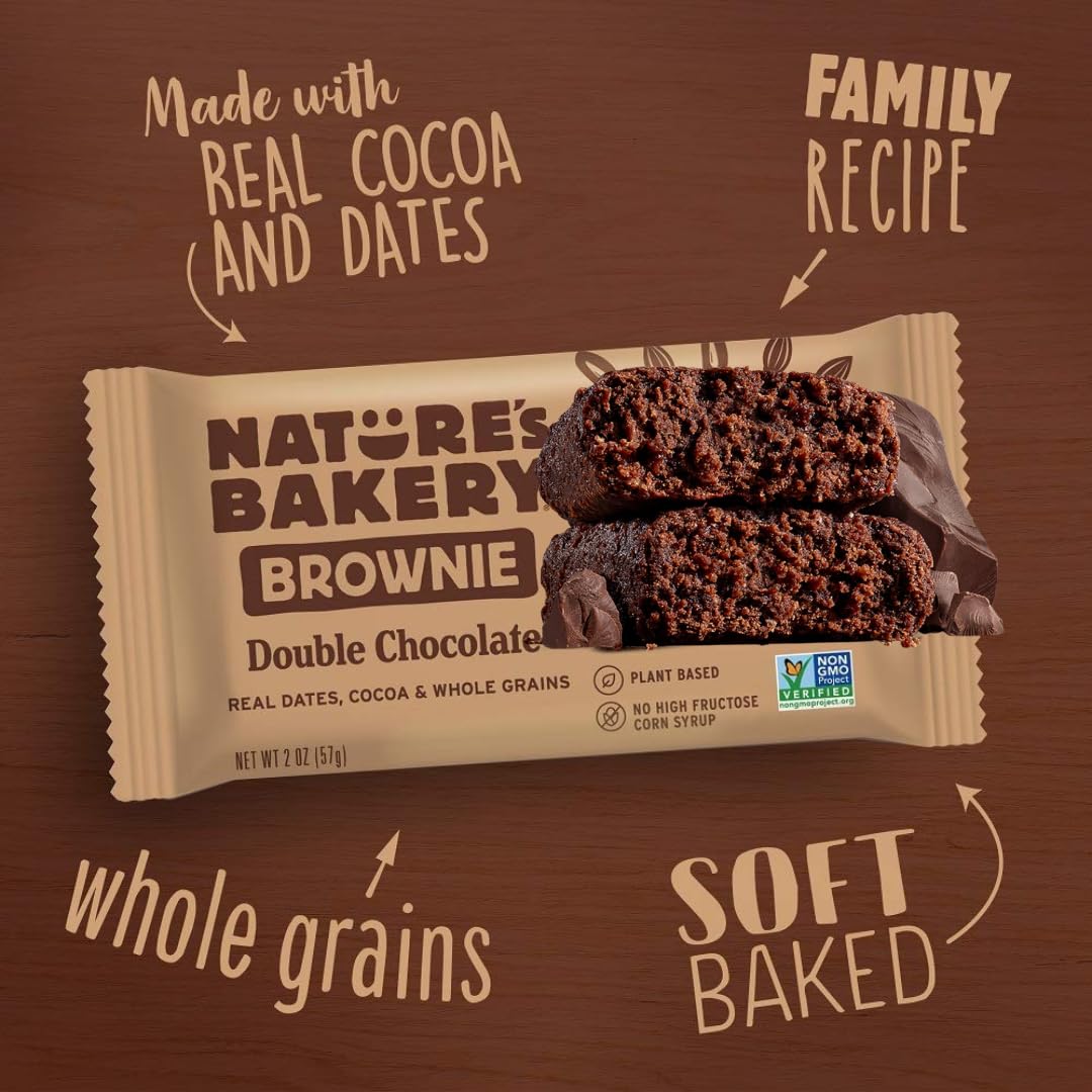 Nature's Bakery Whole Wheat Fig Bars – Kid-Approved Vegan Lunchbox Snacks, 28 Count Soft Baked Bars for School