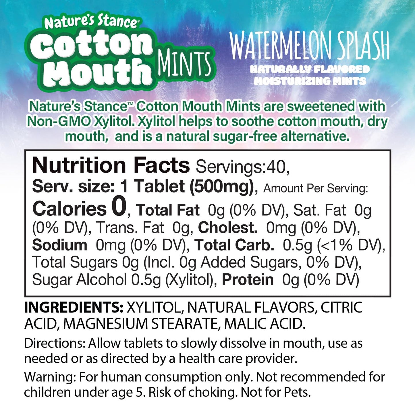 Nature's Stance Cotton Mouth Xylitol Mints – Durable Tin Lozenges for Camping, Hiking, and Backcountry Trips