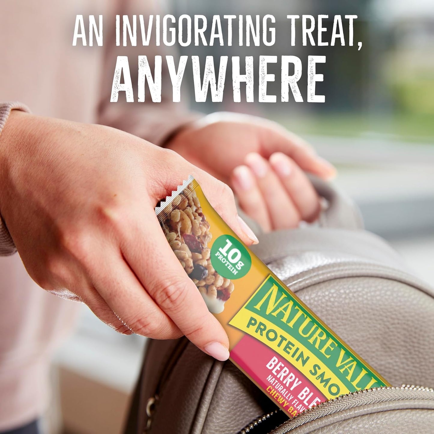 Nature Valley Berry Protein Chewy Bars – Desk Drawer Snack for Office Focus