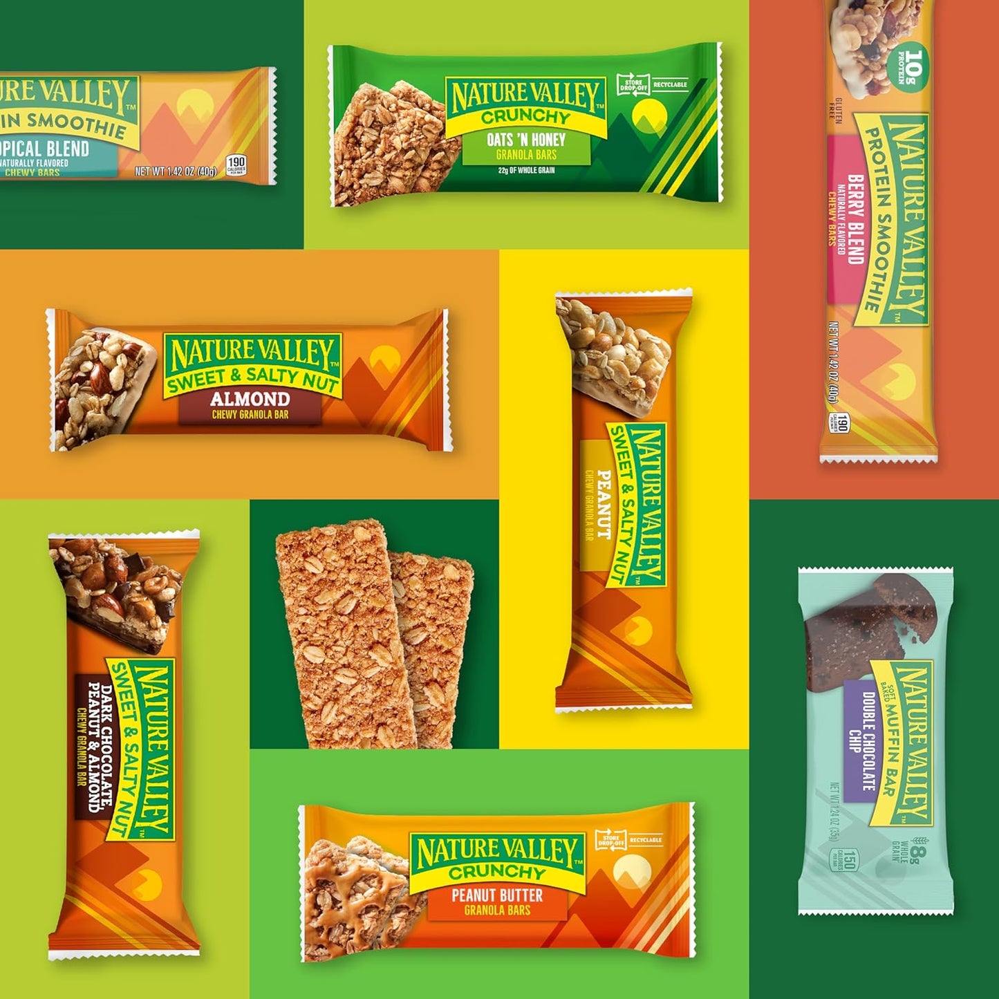 Nature Valley Creamy Protein Bars – Desk Drawer Protein Snack for Busy Office Professionals, 10g Per Bar