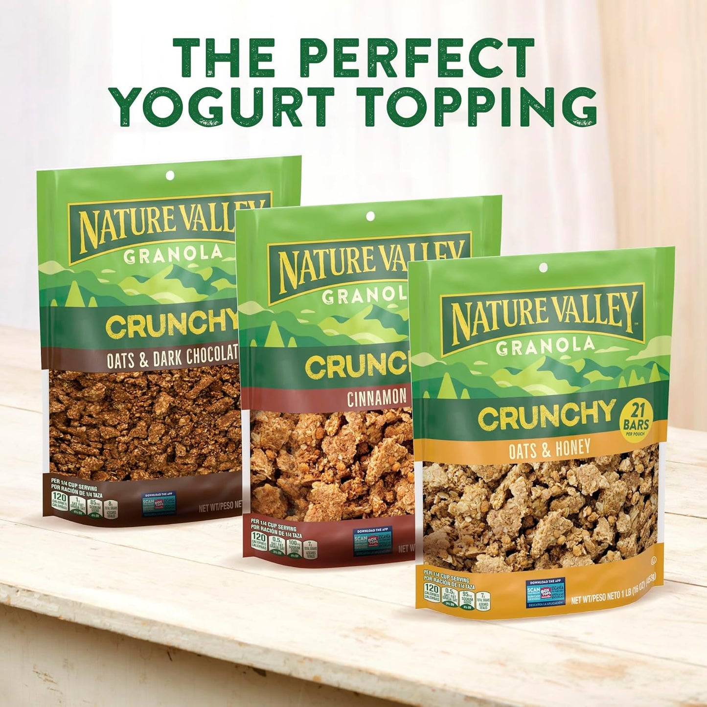 Nature Valley Crunchy Granola, Oats and Honey – Portable Snack for Camping Trips and Picnics, 24 oz Resealable Pouch