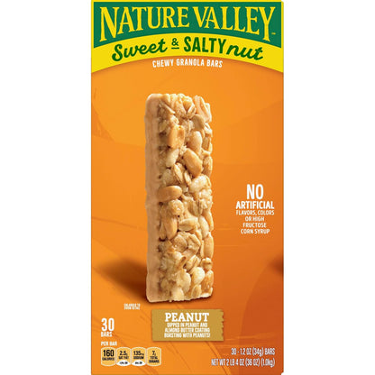 Nature Valley Sweet and Salty Nut Granola Bars – After-School Snack for Kids, No Artificial Flavors or Colors
