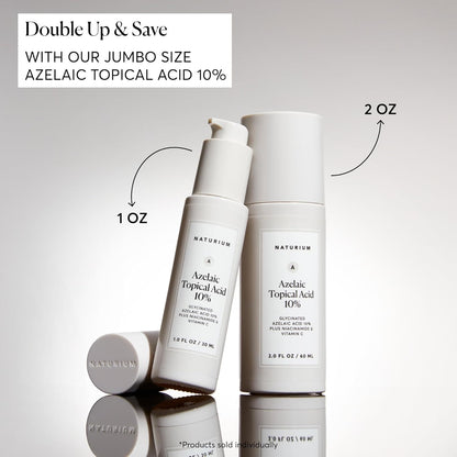 Naturium Azelaic Topical Acid 10% with Niacinamide & Vitamin C, Family-Friendly Sensitive Skin Serum for Bathroom Vanity