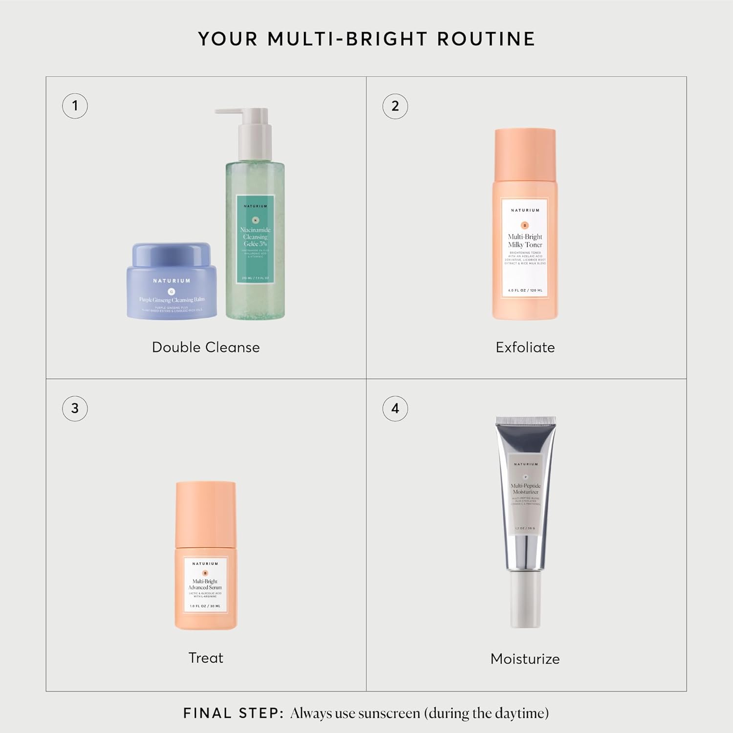 Naturium Multi-Bright Milky Toner – Elevated Brightening Essence for a High-End Vanity Display, 120 mL