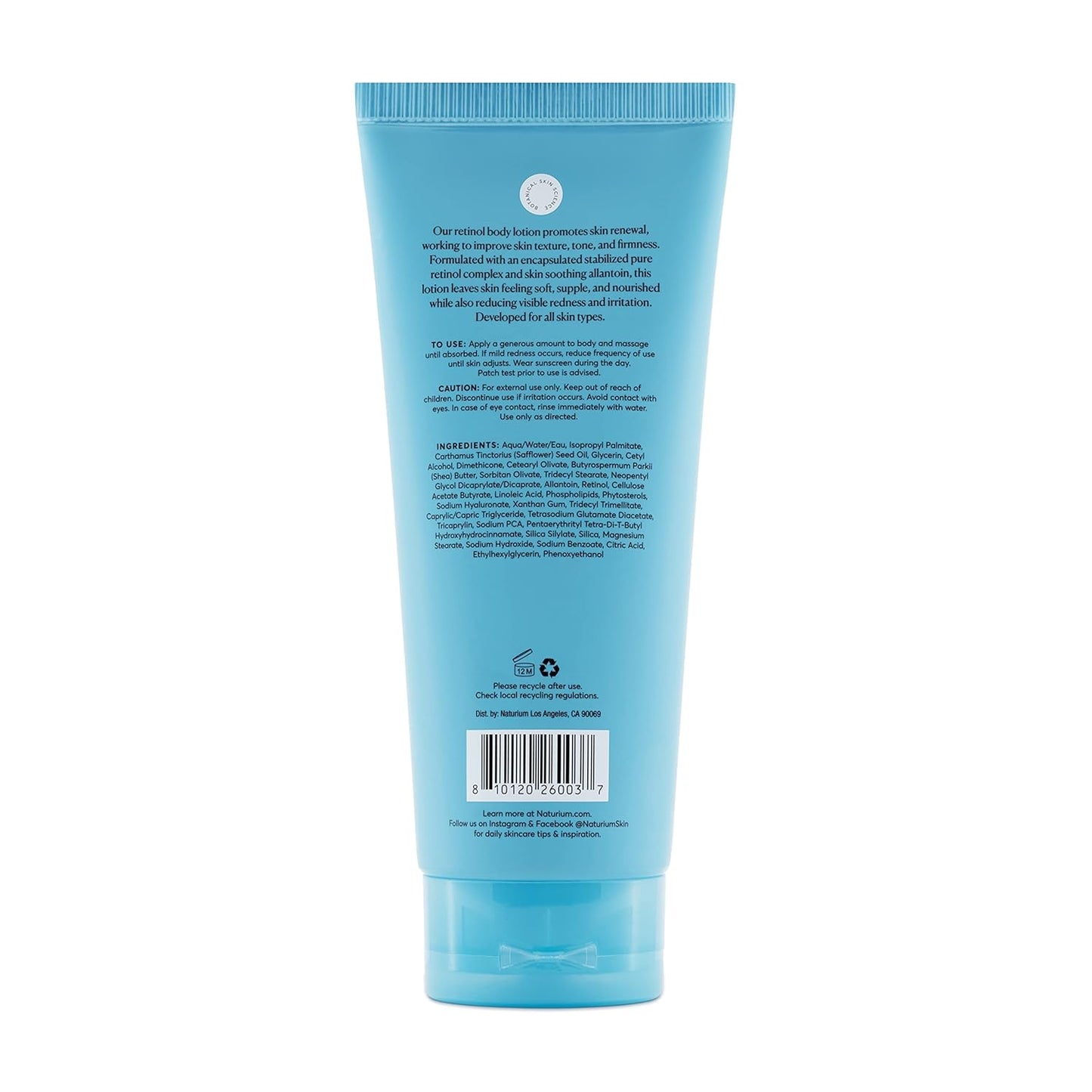 Naturium Skin-Renewing Retinol Body Lotion – Dermatologist-Tested Retinol for Sensitive, Reactive Skin