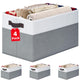 4pcs - Rectangular 14"x10"x9.5" - White with Grey