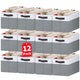 12pcs - Rectangular 14"x10"x9.5" - White with Grey