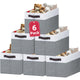 6pcs - Rectangular 16"x12" - White with Grey