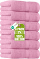 6 - Pink - 6 Hand Towels