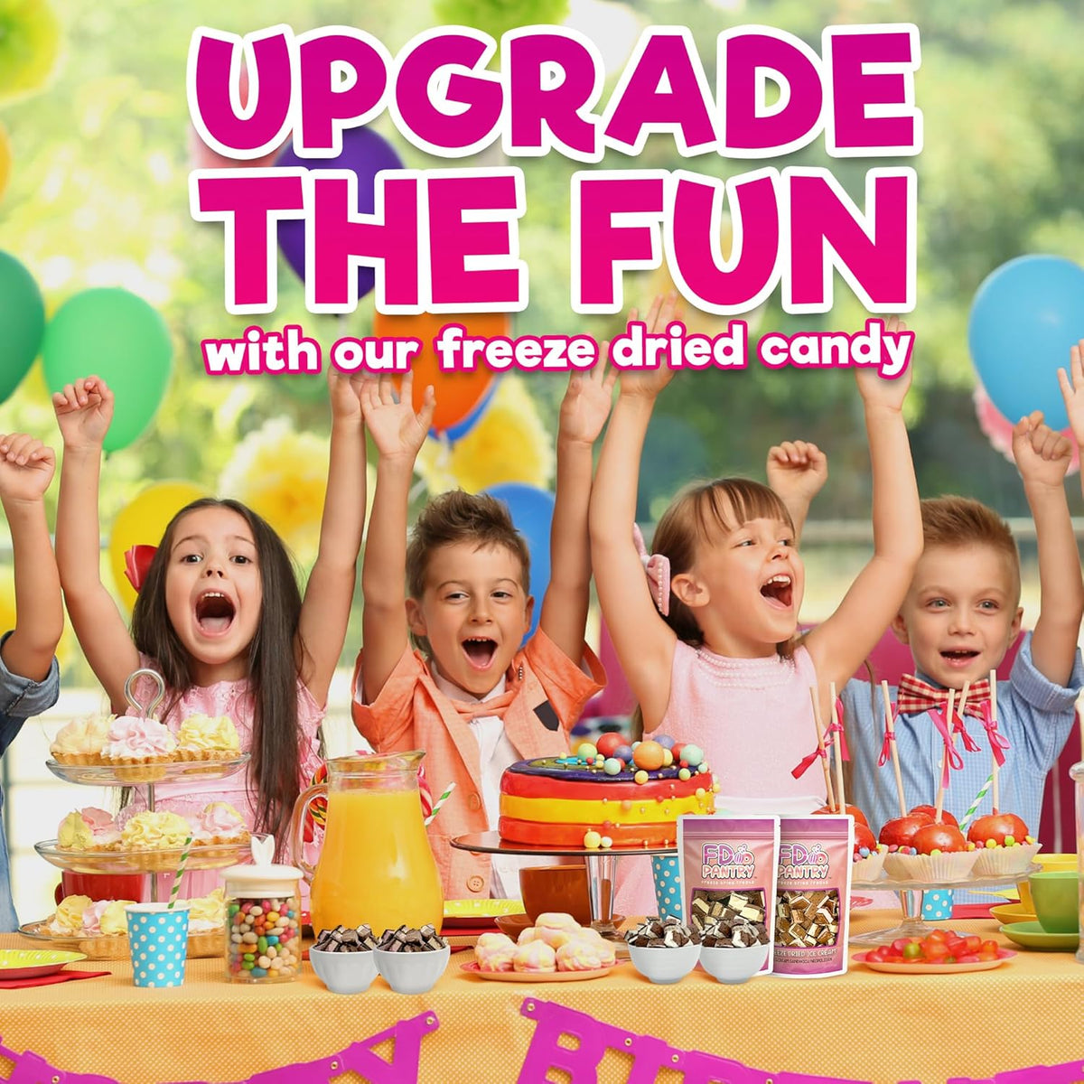 Neapolitan Freeze Dried Dessert 2 Pack – Conversation-Starting Party Favor and Hostess Gift Bag