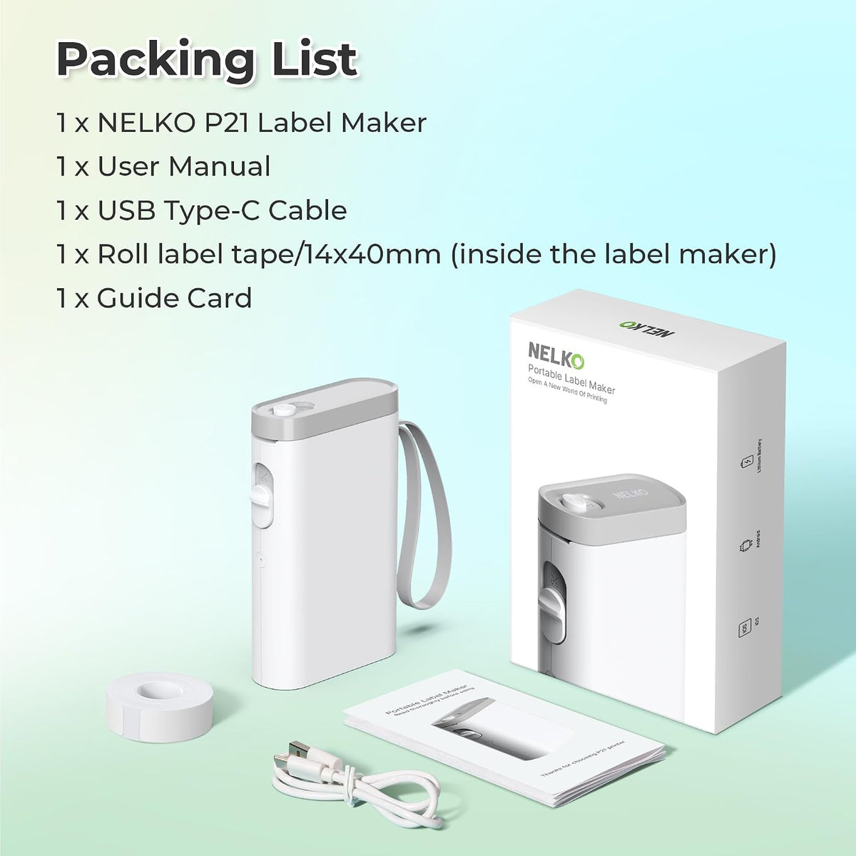Nelko P21 Mini Thermal Label Printer – Creative Gift for Crafters and Etsy Sellers