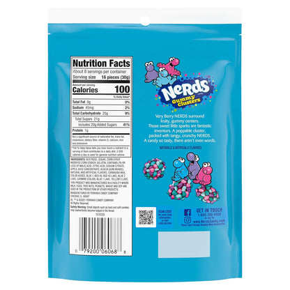 NERDS Juicy Gummy Clusters – Valentine's Day Gift Box Stuffer for Her, Sweet and Sour Candy Surprise, 7.15 oz