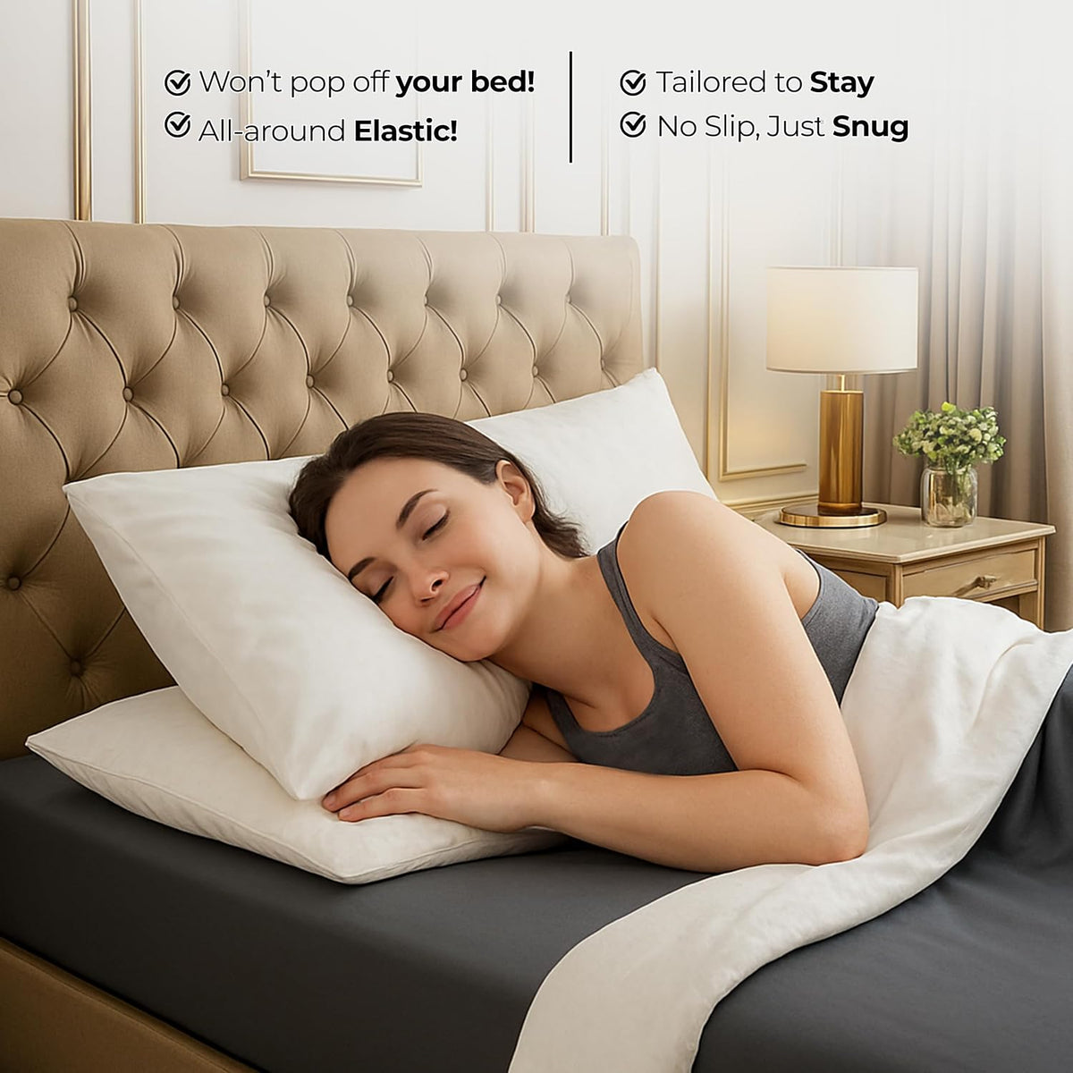 Nestl Brushed Microfiber Queen Fitted Sheet – Hotel-Like Comfort Sheet for Restorative Sleep, Fade Resistant