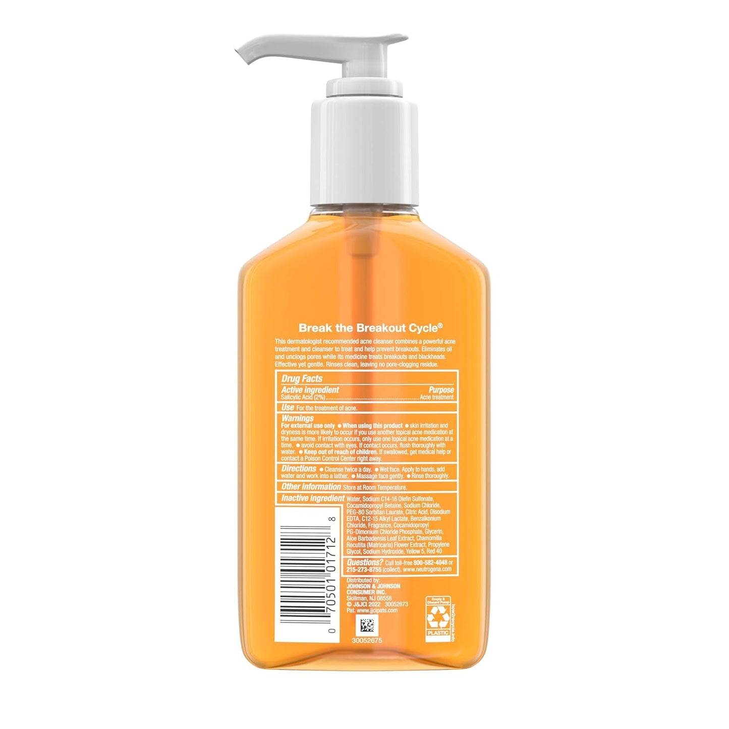 Neutrogena Acne Fighting Face Wash – Wellness Ritual Cleanser for Teens and Adults, Gentle Salicylic Acid Pump for Nightly Wind-Down