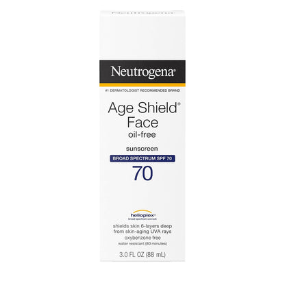 Neutrogena Age Shield Face Sunscreen SPF 70 – Dermatologist-Recommended Sun Care to Reduce Breakouts on Sensitive Skin
