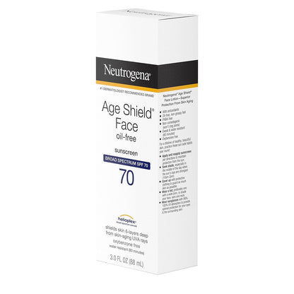 Neutrogena Age Shield Face Sunscreen SPF 70 – Dermatologist-Recommended Sun Care to Reduce Breakouts on Sensitive Skin