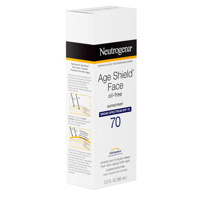 Neutrogena Age Shield Face Sunscreen SPF 70 – Dermatologist-Recommended Sun Care to Reduce Breakouts on Sensitive Skin