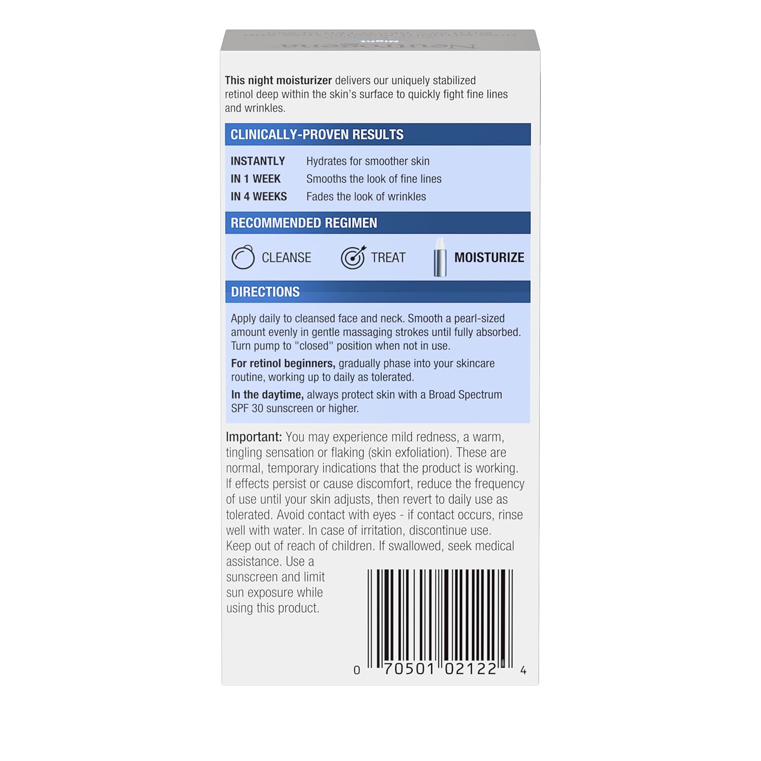 Neutrogena Anti-Wrinkle Retinol Moisturizer – Mindful Nightly Skincare Routine for Smoother, Plumper Skin