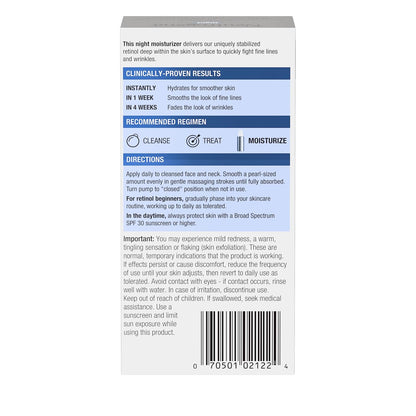 Neutrogena Anti-Wrinkle Retinol Moisturizer – Mindful Nightly Skincare Routine for Smoother, Plumper Skin