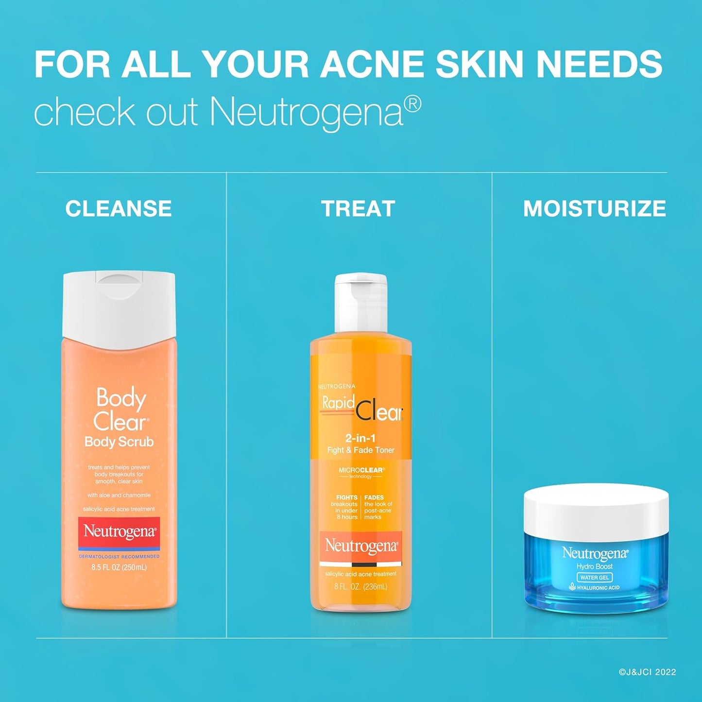 Neutrogena Body Clear Acne Body Wash and Scrub 2% Salicylic Acid – Thoughtful Gift for Teens Struggling with Body Acne