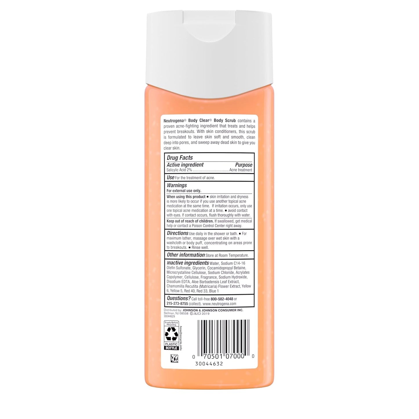 Neutrogena Body Clear Acne Body Wash and Scrub 2% Salicylic Acid – Thoughtful Gift for Teens Struggling with Body Acne