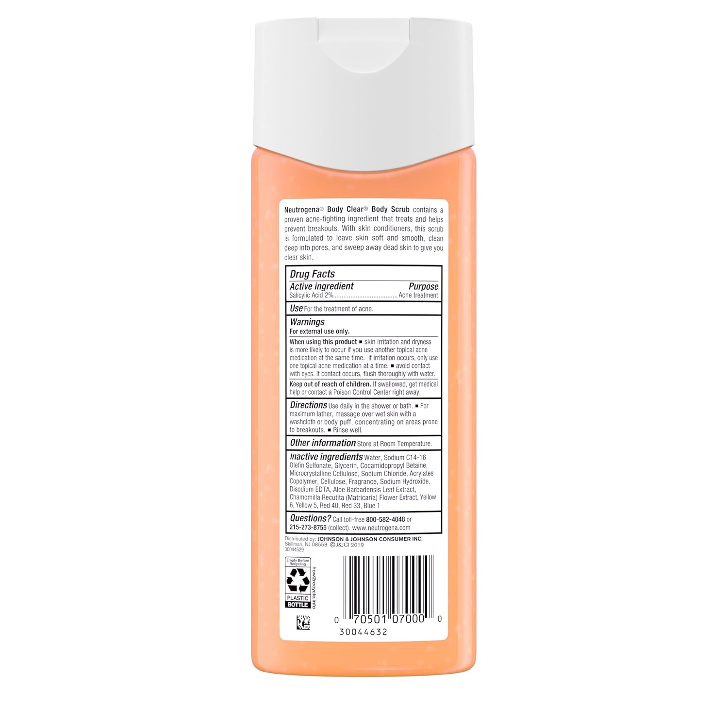 Neutrogena Body Clear Acne Body Wash and Scrub 2% Salicylic Acid – Thoughtful Gift for Teens Struggling with Body Acne