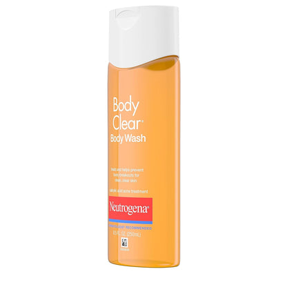 Neutrogena Body Clear Acne Body Wash – Non-Irritating Daily Acne Wash for Sensitive Skin, Fragrance-Free
