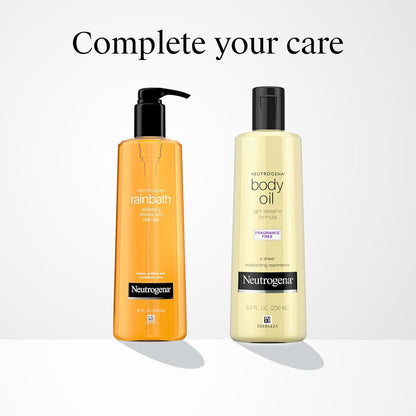 Neutrogena Body Oil Light Sesame Formula – Lightweight Fragrance Free Body Oil for Mindful Bath Time and Bedtime Wind Down Routine