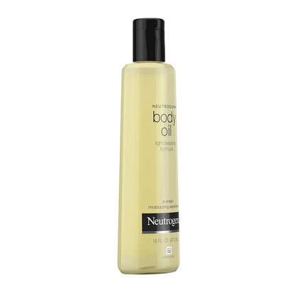 Neutrogena Body Oil Light Sesame Formula – Mindful Self-Care Body Moisturizer for Post-Shower Spa Routine at Home