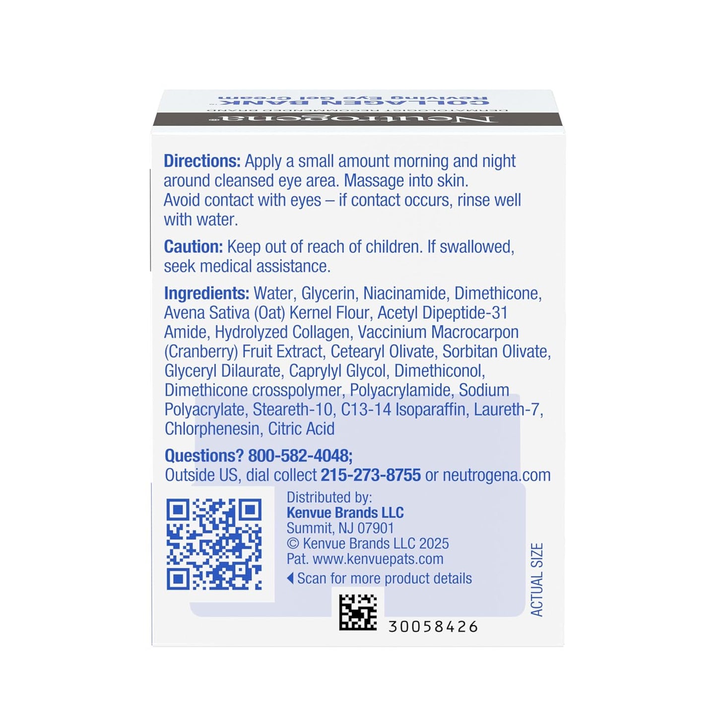 Neutrogena Collagen Bank Reviving Eye Cream – Streamlined Anti-Aging Eye Care, One Jar Five Benefits