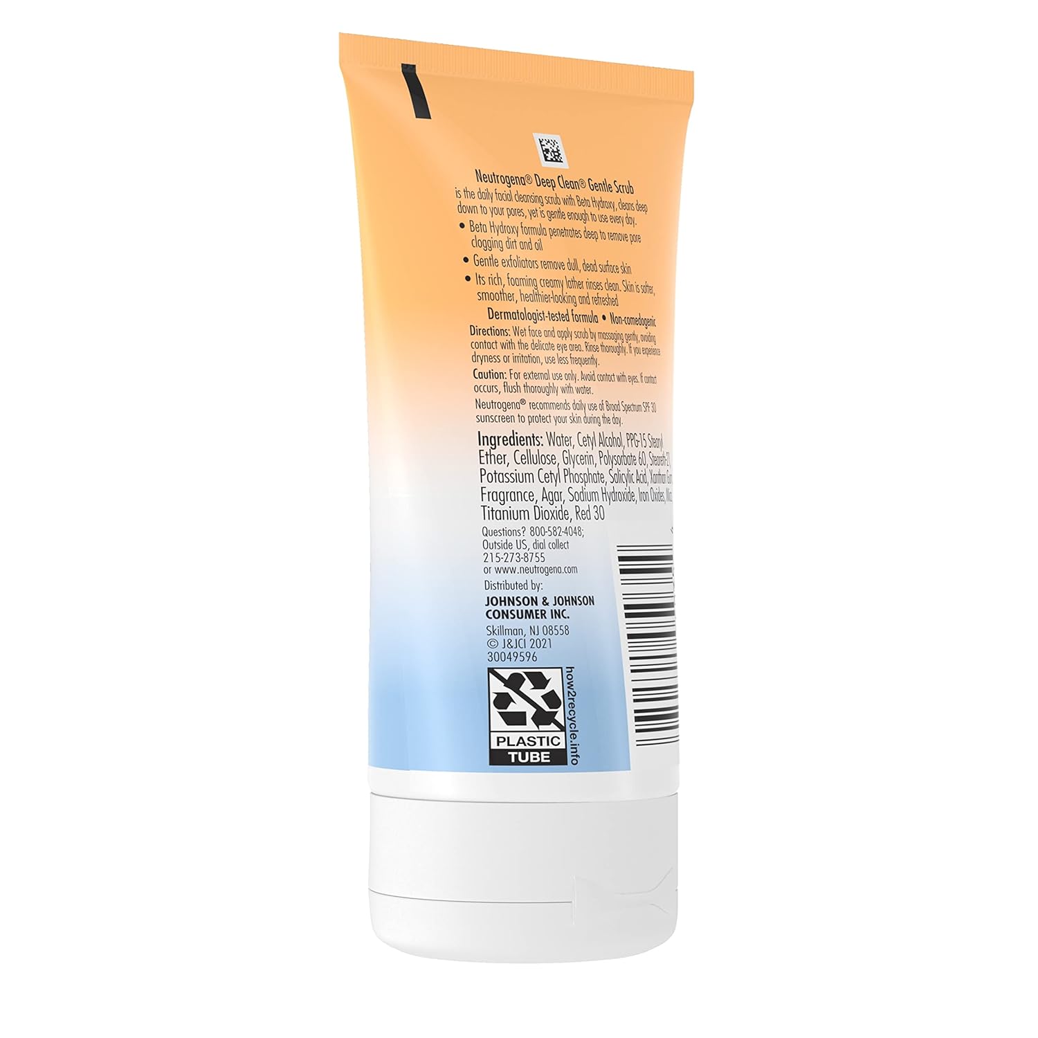 Neutrogena Deep Clean Gentle Scrub – Teen Skincare Starter for Acne-Prone Young Skin, 4.2 fl. oz