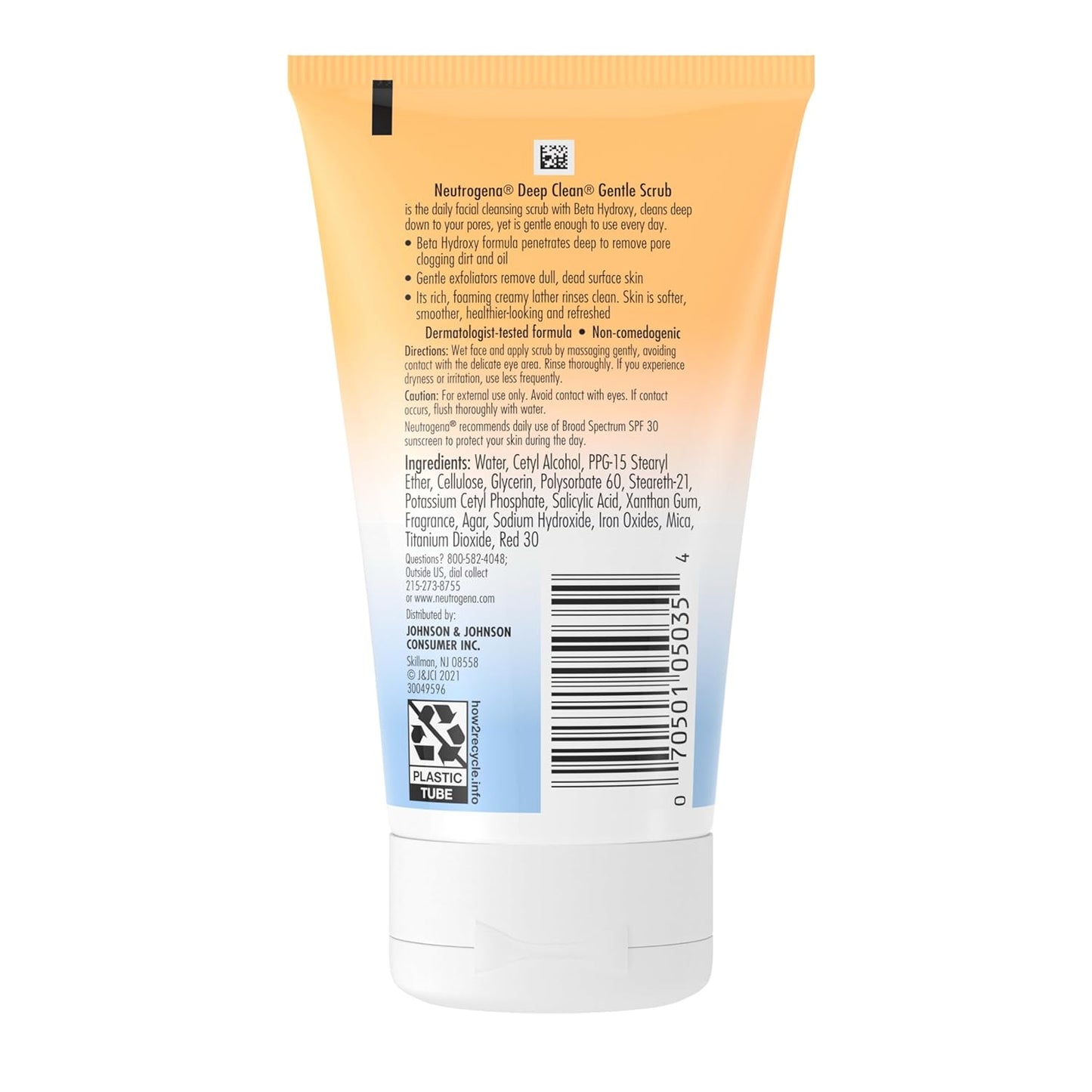 Neutrogena Deep Clean Gentle Scrub – Teen Skincare Starter for Acne-Prone Young Skin, 4.2 fl. oz