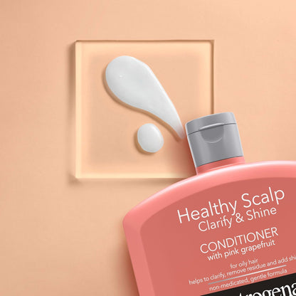 Neutrogena Exfoliating Healthy Scalp Clarify & Shine Conditioner for Oily Hair – Travel-Sized Hair Reset for the Gym Locker Room