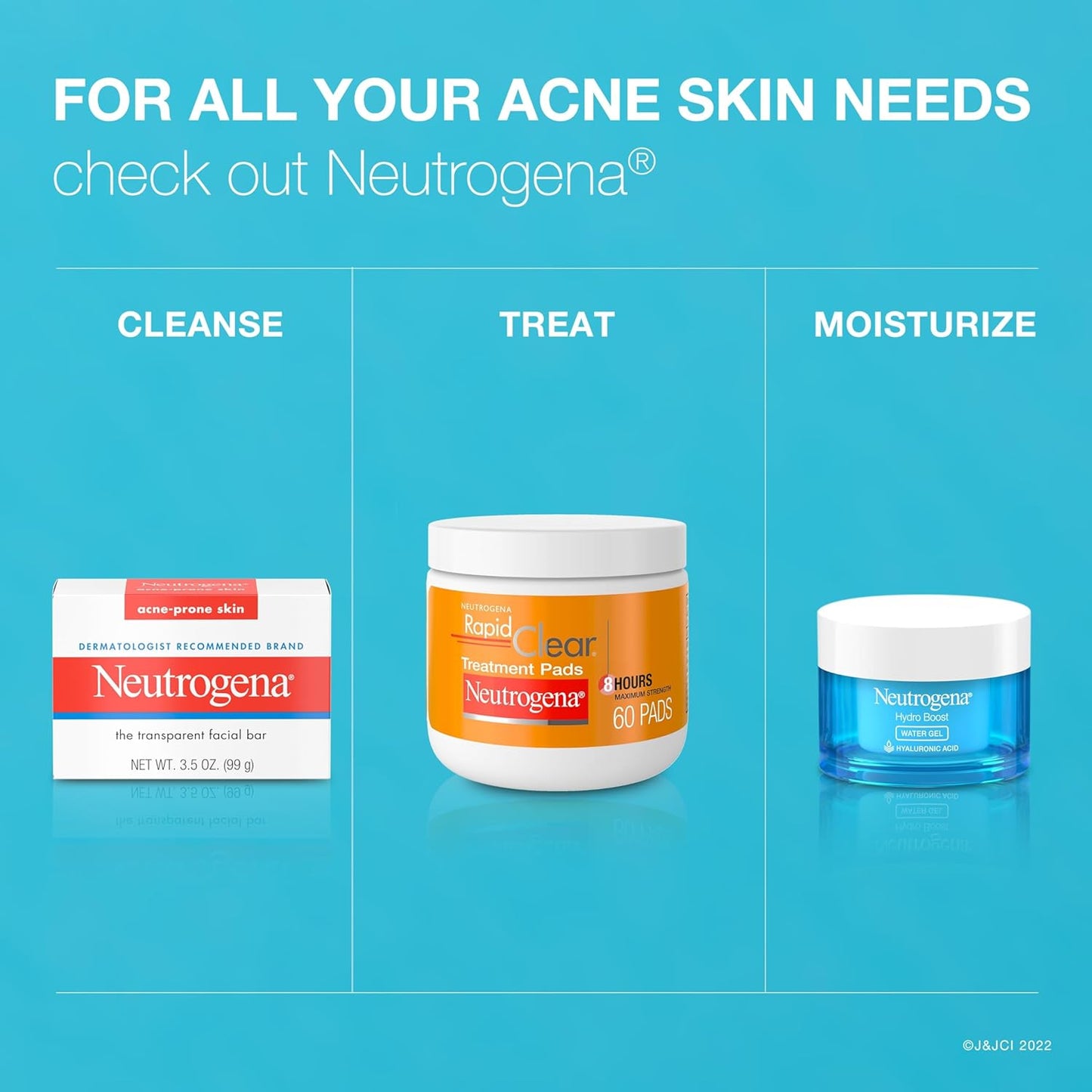 Neutrogena Facial Cleansing Bar for Acne-Prone Skin – Hypoallergenic, Dye-Free Cleanser Safe for Sensitive Skin