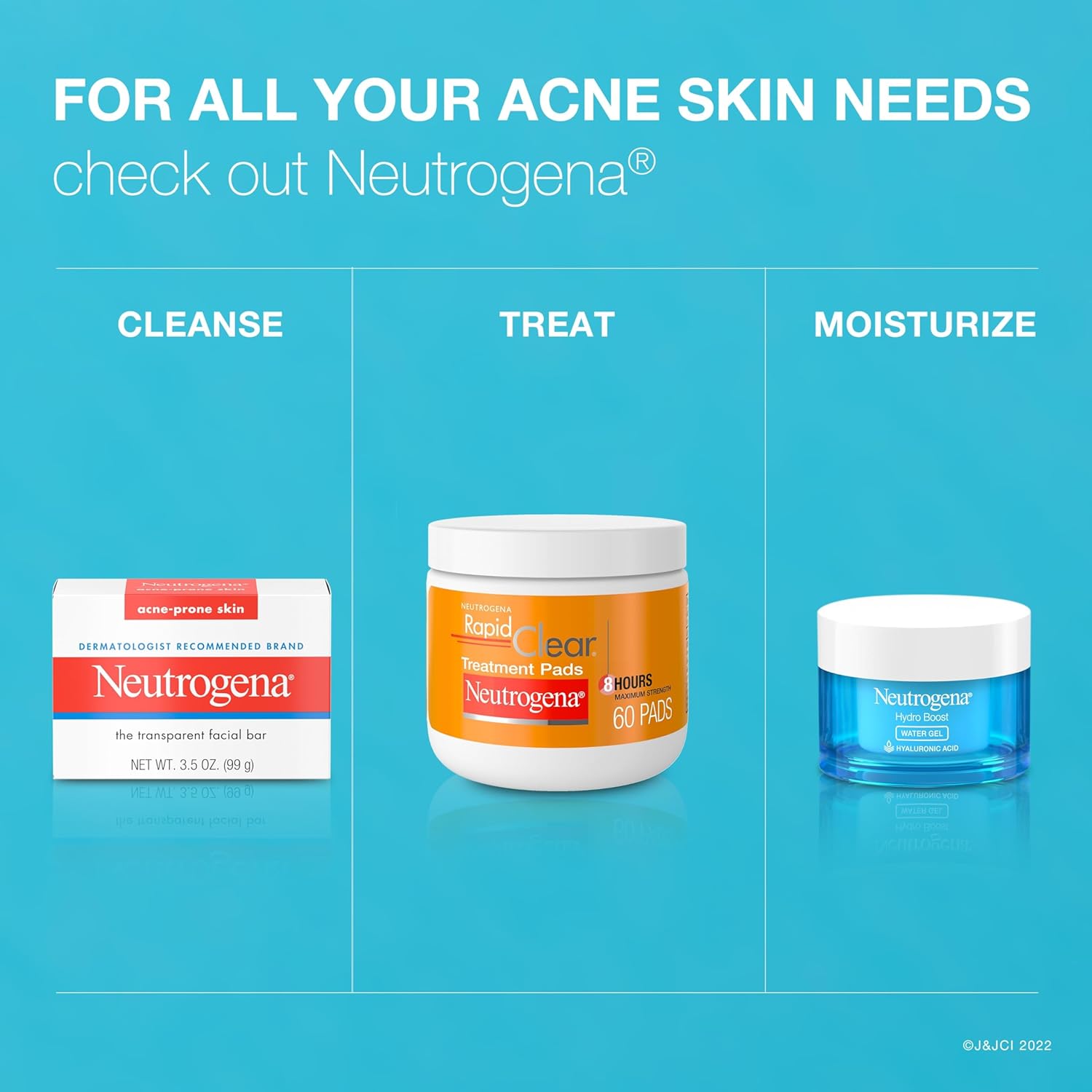 Neutrogena Facial Cleansing Bar for Acne-Prone Skin – Hypoallergenic, Dye-Free Cleanser Safe for Sensitive Skin