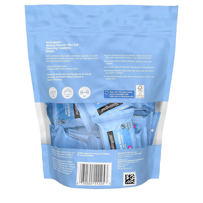 Neutrogena Facial Cleansing Wipes – On-the-Go Makeup Removal for Camping & Hiking