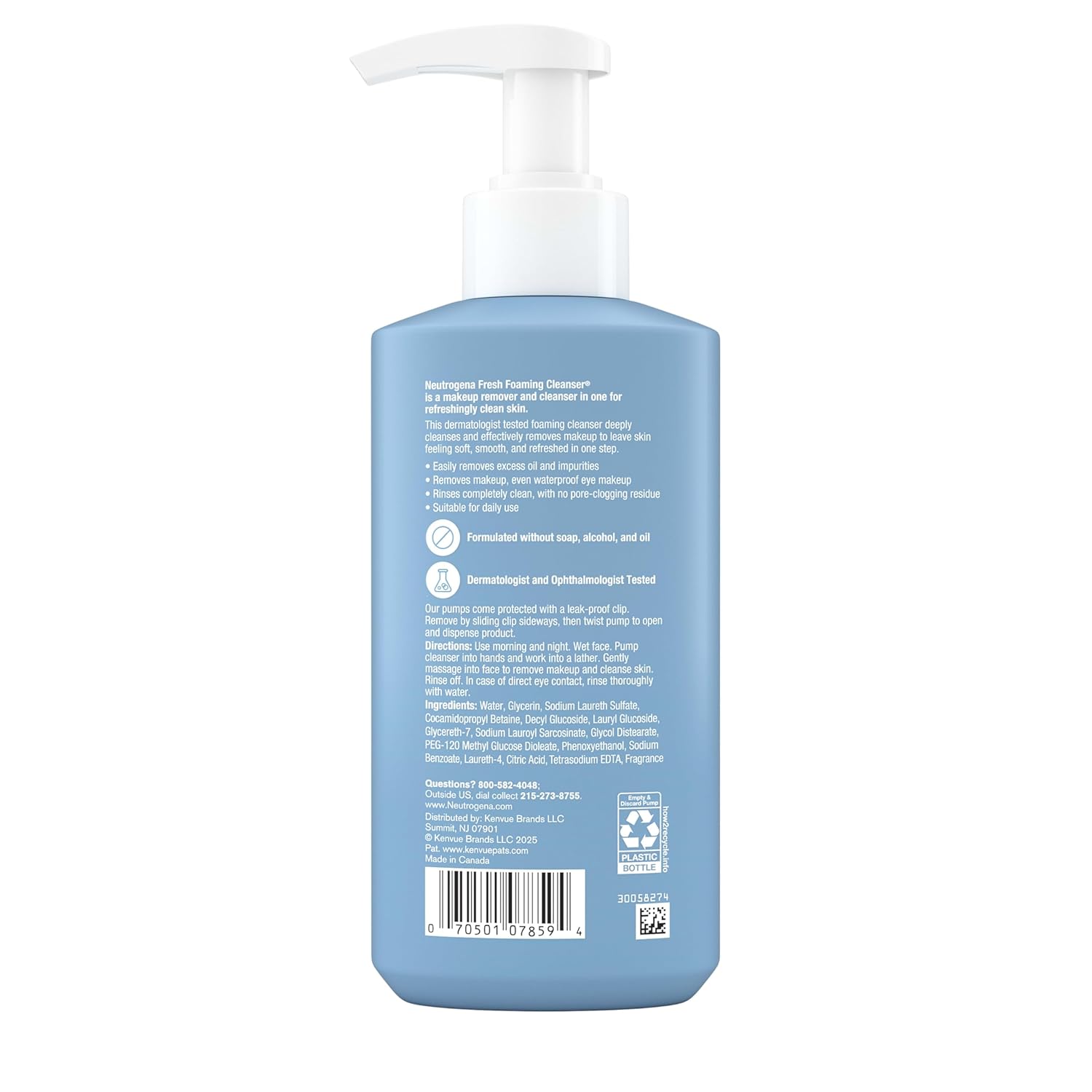 Neutrogena Fresh Foaming Facial Cleanser – No-Fuss Skincare Staple for Capsule Bathroom Counters