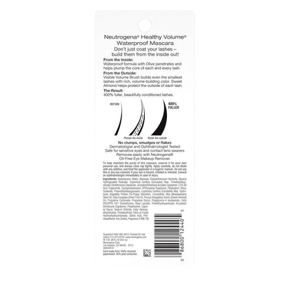 Neutrogena Healthy Volume Mascara – Gentle Daily Lash Care Ritual for Sensitive Eyes and Contact Lens Wearers, Olive Oil and Sweet Almond Oil Formula