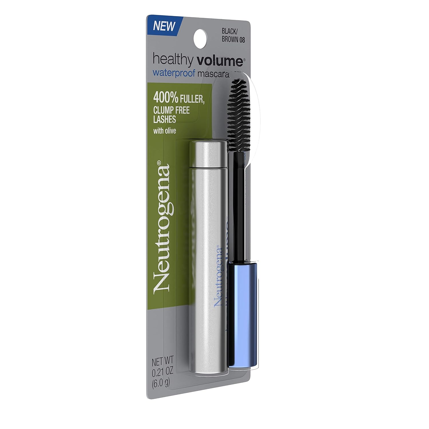 Neutrogena Healthy Volume Mascara – Gentle Daily Lash Care Ritual for Sensitive Eyes and Contact Lens Wearers, Olive Oil and Sweet Almond Oil Formula