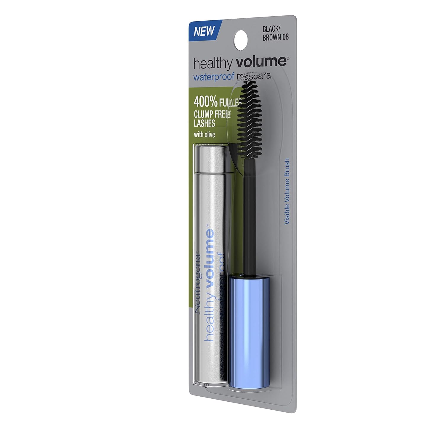Neutrogena Healthy Volume Mascara – Gentle Daily Lash Care Ritual for Sensitive Eyes and Contact Lens Wearers, Olive Oil and Sweet Almond Oil Formula