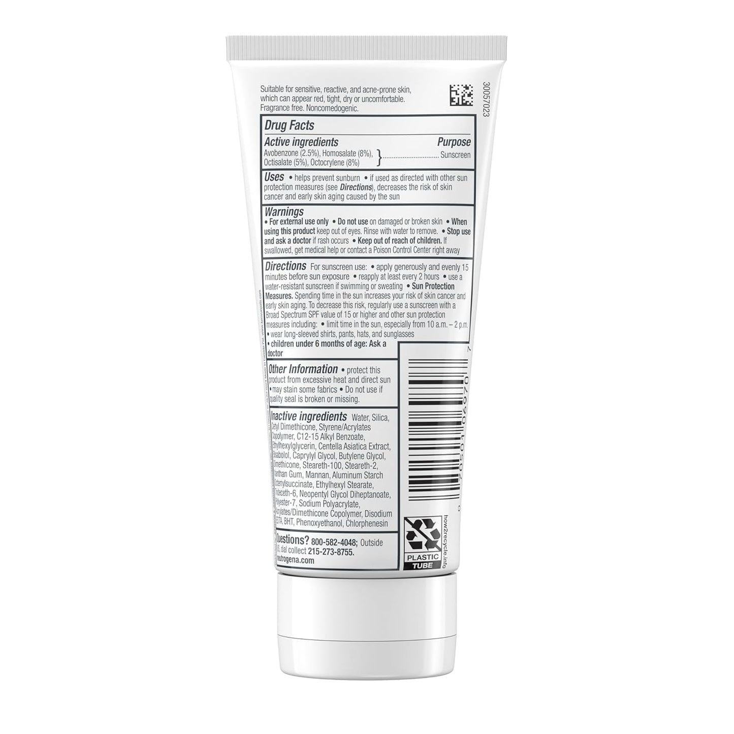 Neutrogena Hydro Boost CICA Face Lotion SPF 30 – Mindful Self-Care Moisturizer for Reactive Skin, Fragrance-Free