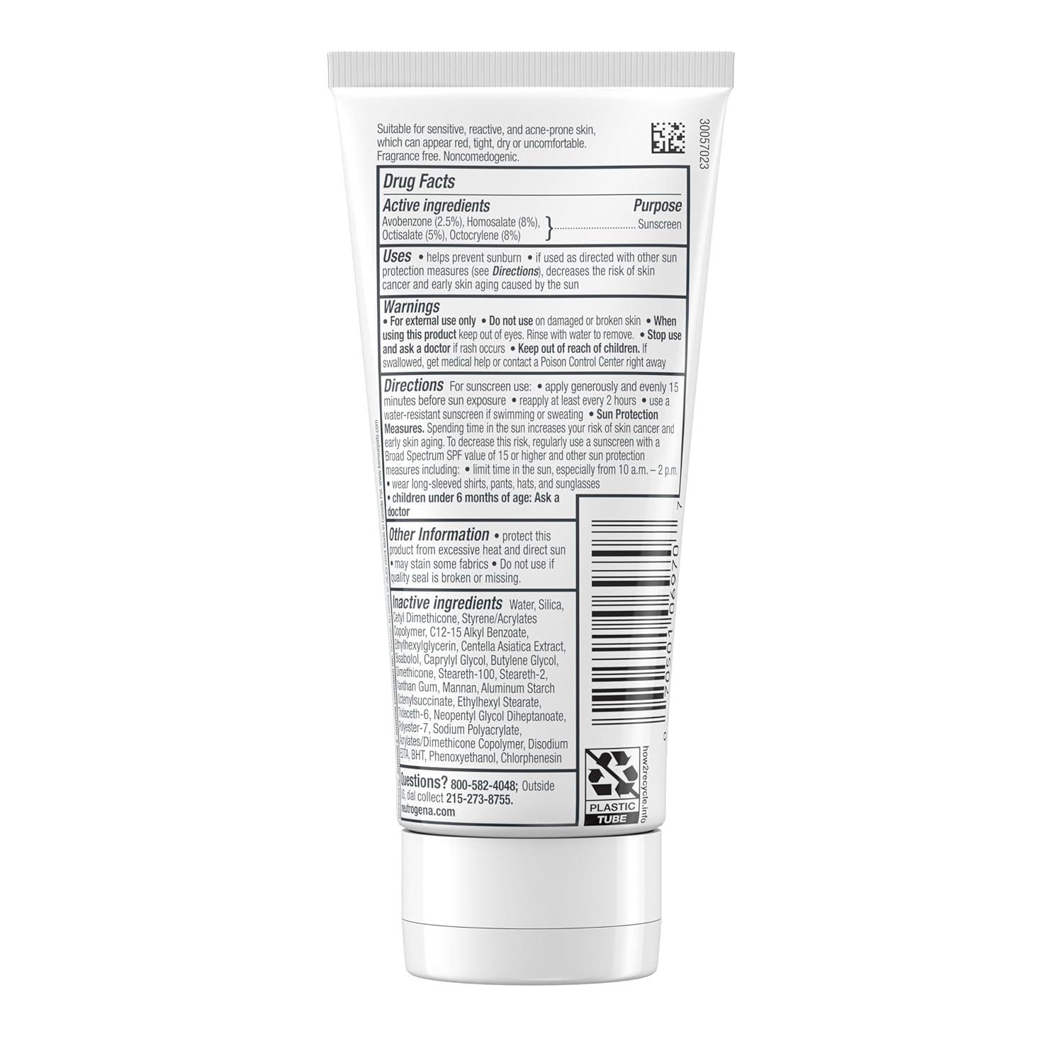 Neutrogena Hydro Boost CICA Face Lotion SPF 30 – Mindful Self-Care Moisturizer for Reactive Skin, Fragrance-Free