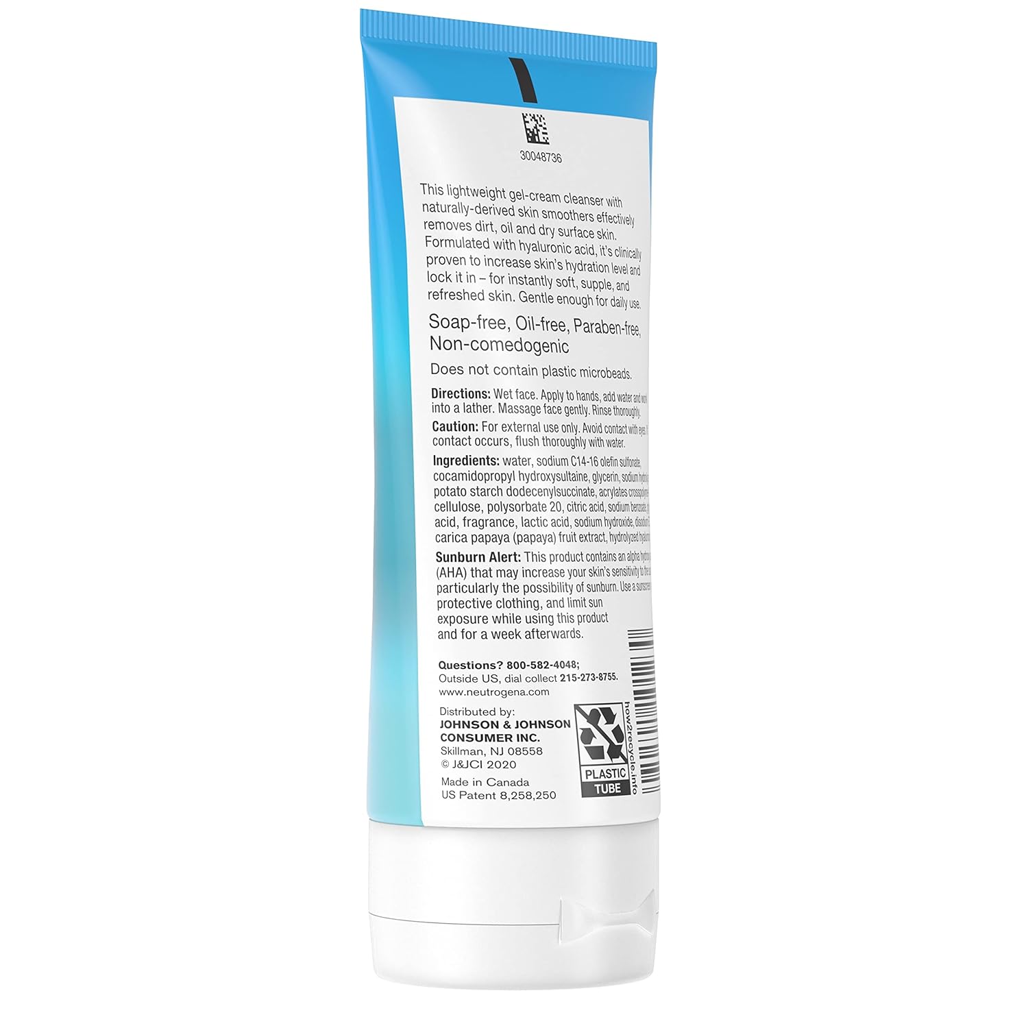 Neutrogena Hydro Boost Daily Exfoliating Facial Cleanser – Hydrating Hyaluronic Acid Gel-Cream for Mindful Morning and Evening Routines
