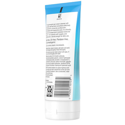 Neutrogena Hydro Boost Daily Exfoliating Facial Cleanser – Hydrating Hyaluronic Acid Gel-Cream for Mindful Morning and Evening Routines